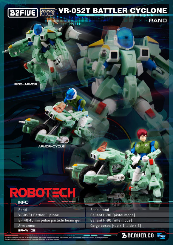 Toynami Robotech VR-052T Battler Cyclone Rand 1/28 Scale Action Figure