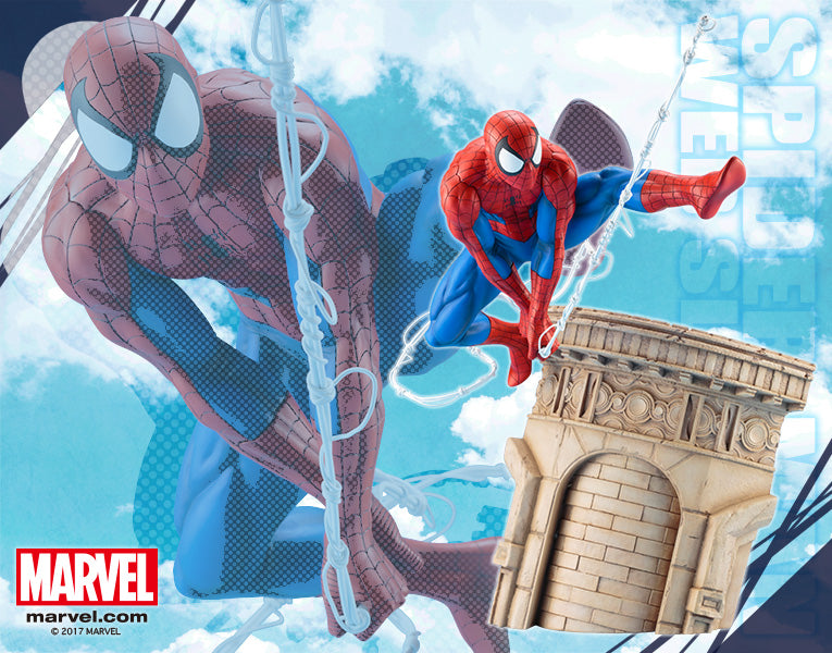 スパイダーマン ウェブスリンガー 1/6 marvel KOTOBUKIYA Kotobukiya Spider-Man Webslinger ARTFX Statue Revealed! - Marvel
