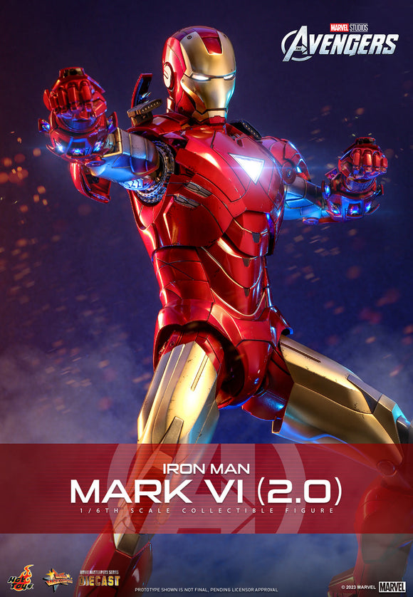 Hot Toys Marvel Comics The Avengers Iron Man Mark VI (2.0) Diecast 1/6 Scale 12