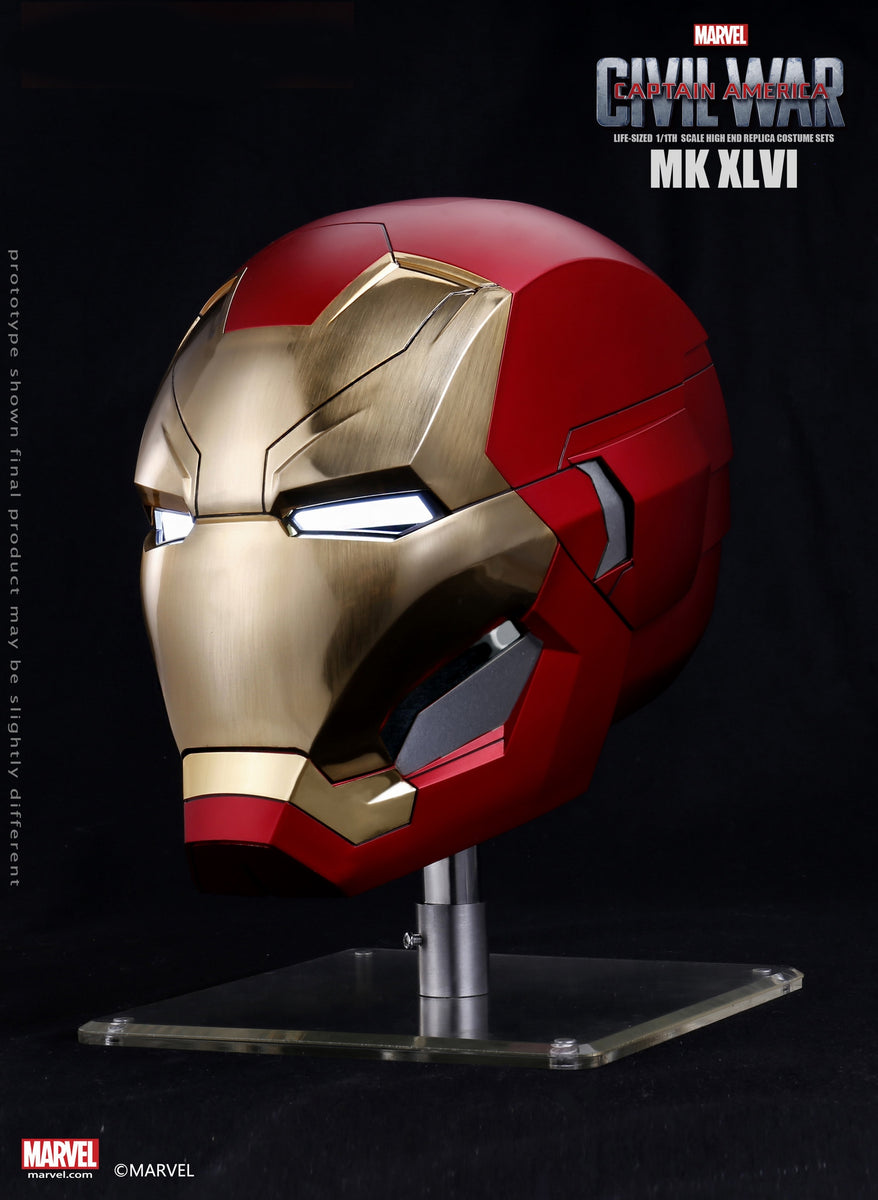 captain america civil war iron man helmet Dimension Studio Marvel Captain America Civil War Iron Man Mark XLVI 1 –  Maybang's Collectibles
