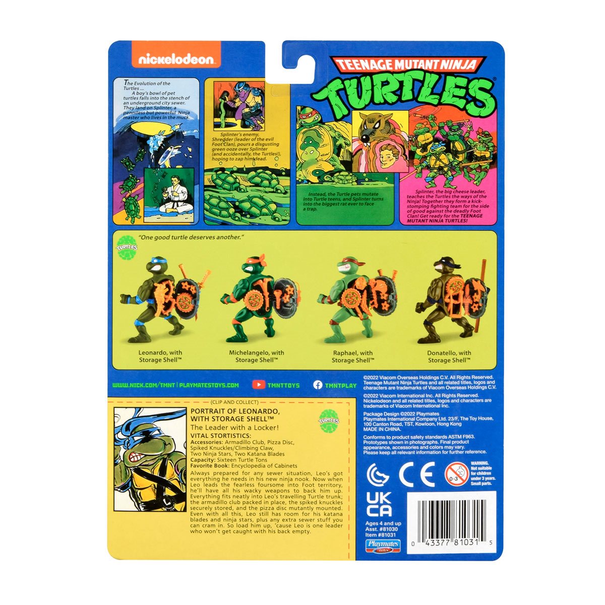 Playmates Teenage Mutant Ninja Turtles Classic Storage Shell