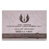 Disney Park Exclusive Star Wars Limited Edition Cal Kestis Customized Lightsaber Hilt
