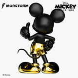 Morstorm Disney Mickey and Friends Disney Art Statue Series Mickey Mouse Thumb Up (Black & Gold Chrome) 11" Polystone Statue