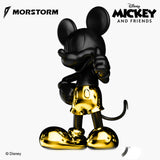 Morstorm Disney Mickey and Friends Disney Art Statue Series Mickey Mouse Thumb Up (Black & Gold Chrome) 11" Polystone Statue