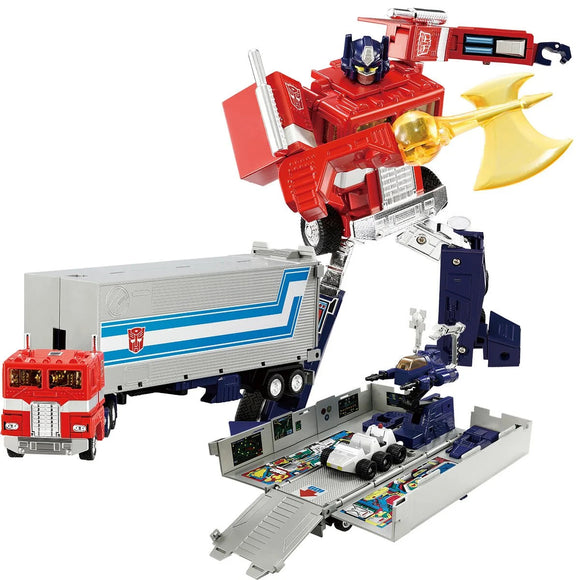 Hasbro Takara Tomy Transformers Masterpiece Missing Link C-01 Optimus Prime With Trailer Action Figure