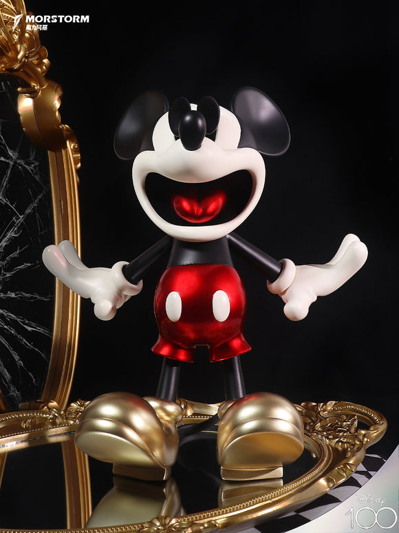 Morstorm Disney Mickey and Friends Disney 100th Anniversary Art Statue Series Classic Scared Eyes Popping Out Mickey Mouse 11