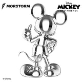 Morstorm Disney Mickey and Friends Disney Art Statue Series Mickey Mouse Thumb Up (Silver Chrome) 11" Polystone Statue