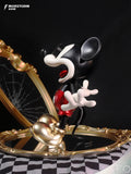 Morstorm Disney Mickey and Friends Disney 100th Anniversary Art Statue Series Classic Scared Eyes Popping Out Mickey Mouse 11" Polystone Statue