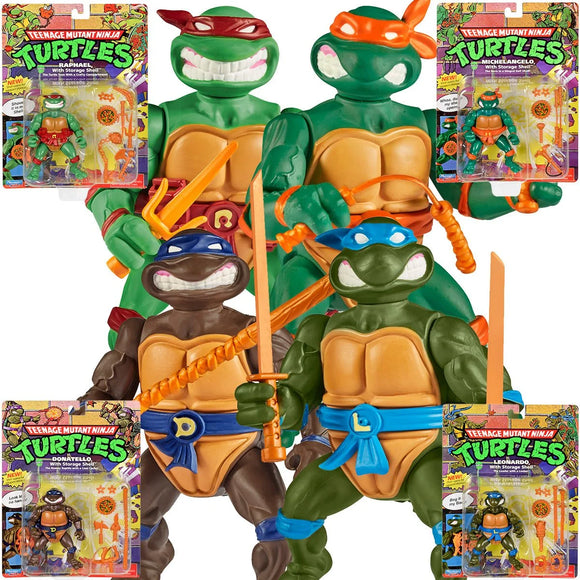 Playmates Teenage Mutant Ninja Turtles Classic Storage Shell Action Figure 4-Pack