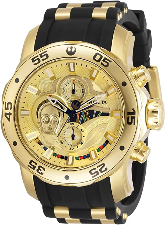 Invicta Star Wars C3P0 Men's 48mm Limited Edition Gold Chronograph Watch 32529