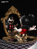 Morstorm Disney Mickey and Friends Disney 100th Anniversary Art Statue Series Classic Scared Eyes Popping Out Mickey Mouse 11" Polystone Statue
