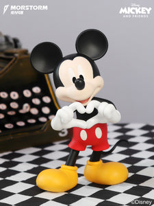 Morstorm Disney Mickey and Friends Disney 100th Anniversary Series Hand Heart Gesture Original Color Mickey Mouse 6" PVC Figure