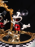 Morstorm Disney Mickey and Friends Disney 100th Anniversary Art Statue Series Classic Scared Eyes Popping Out Mickey Mouse 11" Polystone Statue