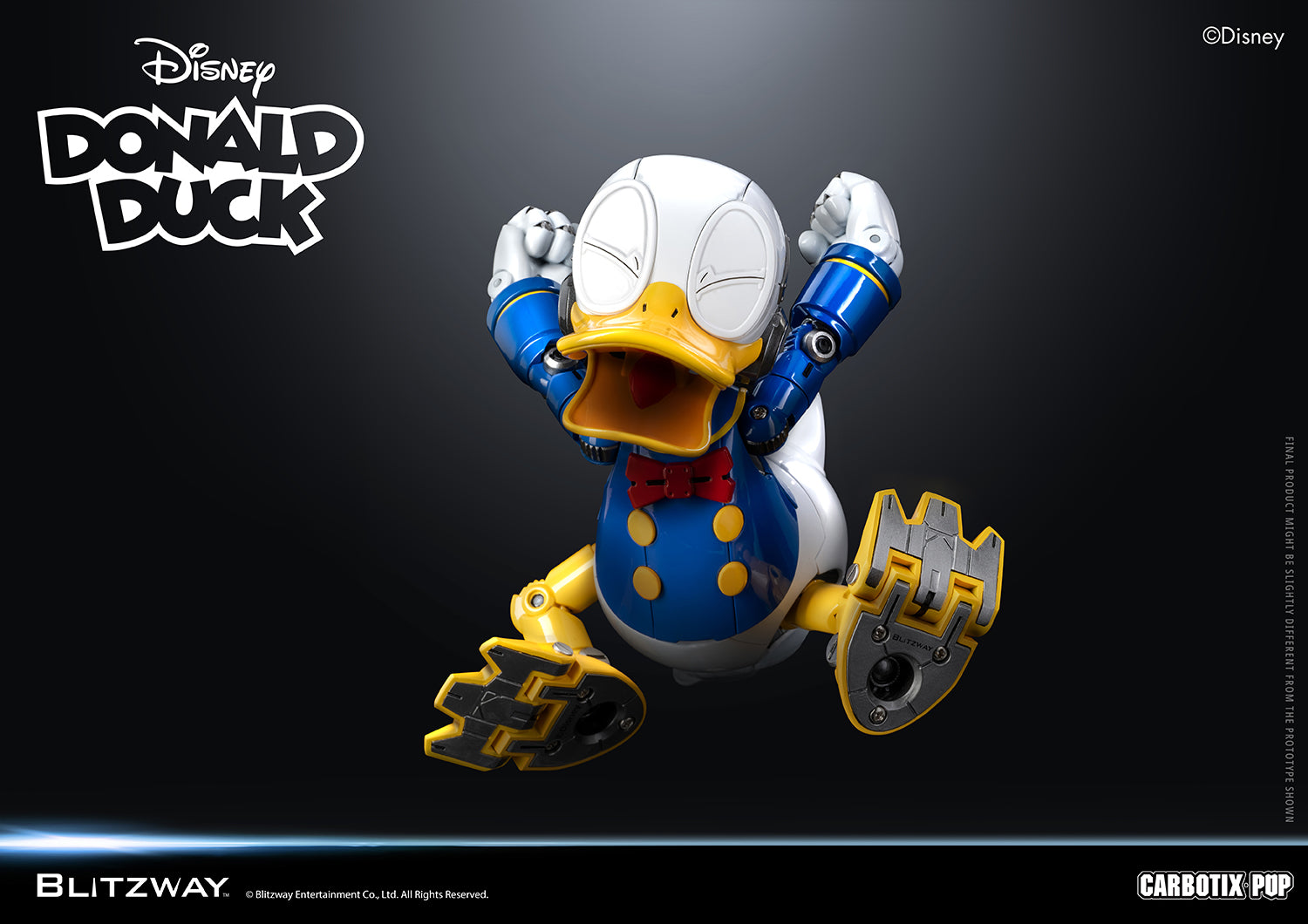 Blitzway Disney Carbotix Donald Duck Diecast Action Figure