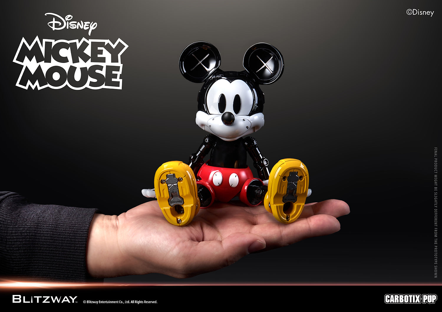 Blitzway Disney Carbotix Mickey Mouse Diecast Action Figure