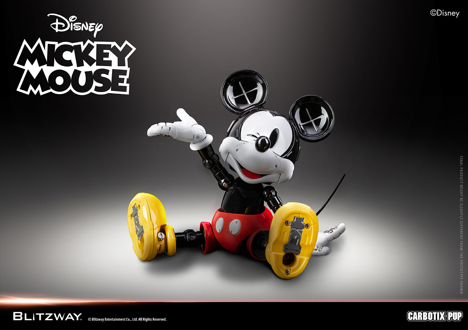 DISNEY BLITZWAY MICKEY ディズニー ミッキー 限定500体 Blitzway Disney Carbotix Mickey Mouse Diecast Action Figure