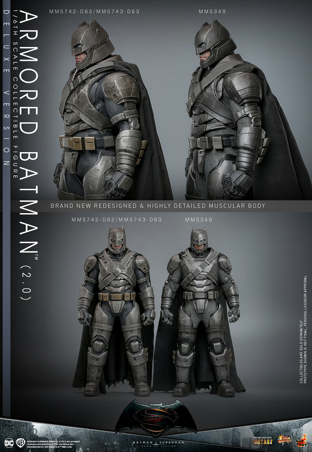 t*6様 ホットトイズ　アーマード・バットマン (2.0/デラックス版) Hot Toys DC Comics Batman v Superman: Dawn of Justice Armored