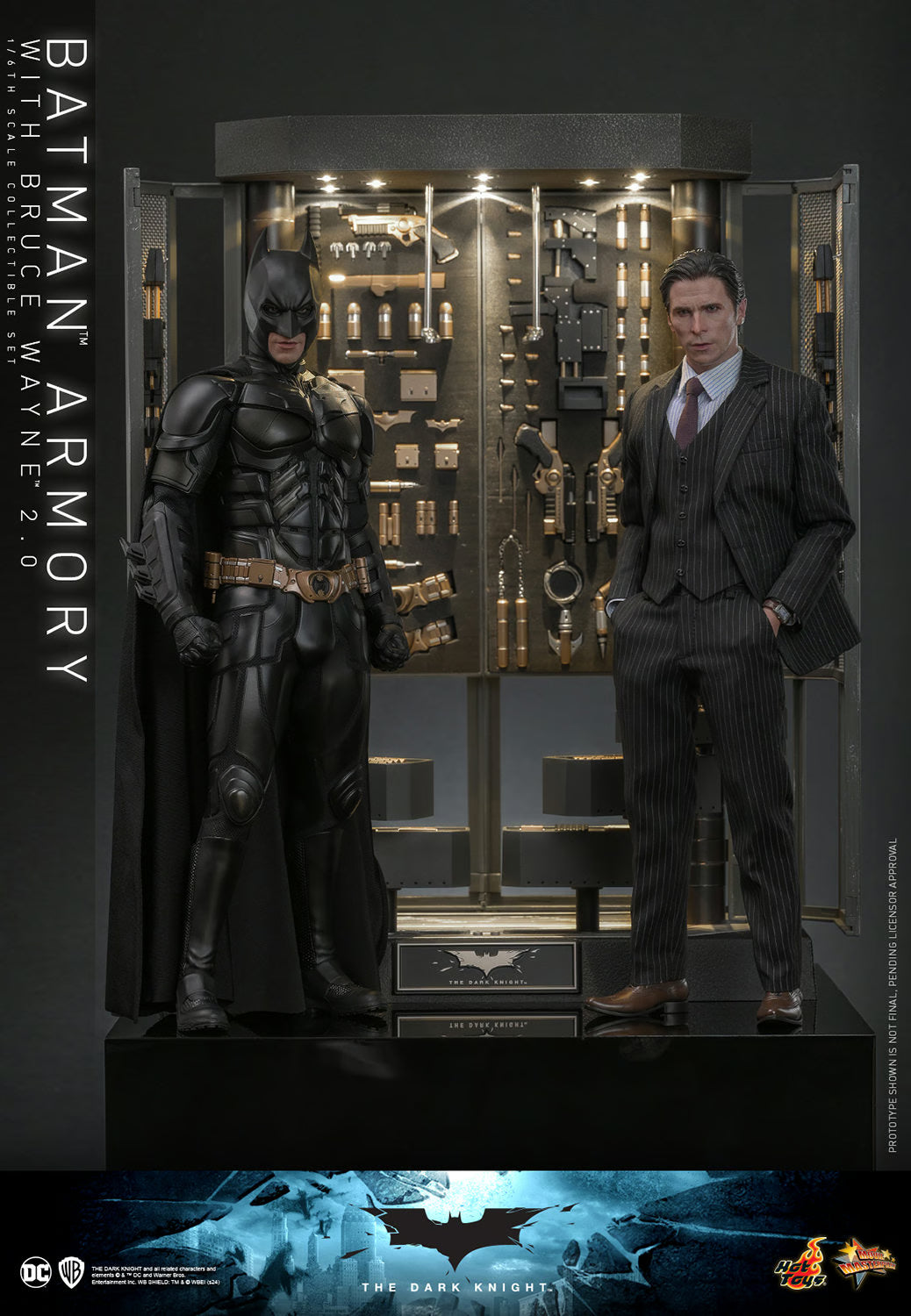 BATMAN ARMORY フィギュアセット Hot Toys DC Comics The Dark Knight Batman Armory with Bruce Wayne