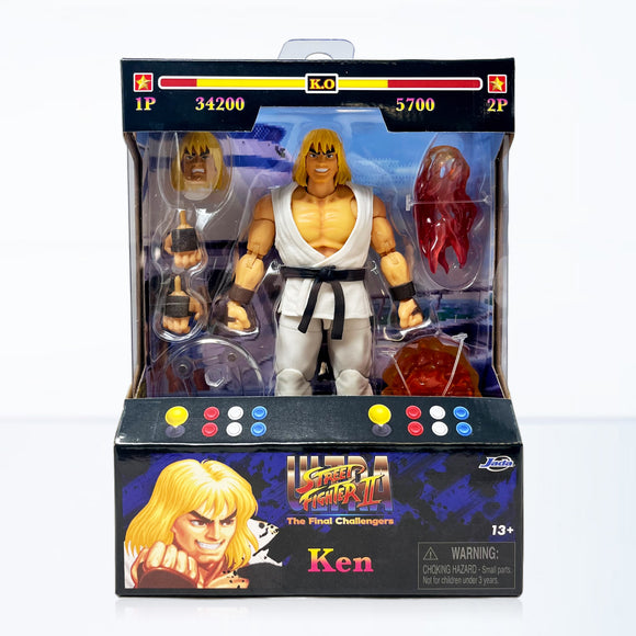 Jada Toys Ultra Street Fighter II The Final Challengers Ken Player 2 Version 1/12 Scale 6