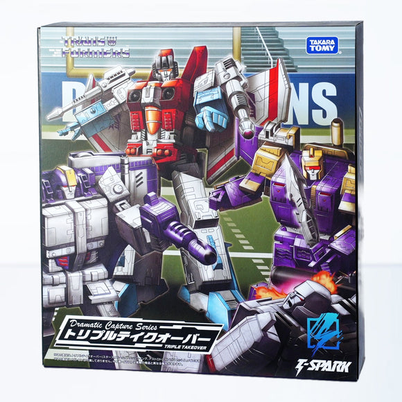 Hasbro Transformers Dramatic Capture Series DCS-3 Triple Threat Astrotrain, Blitzwing, and Starscream Set