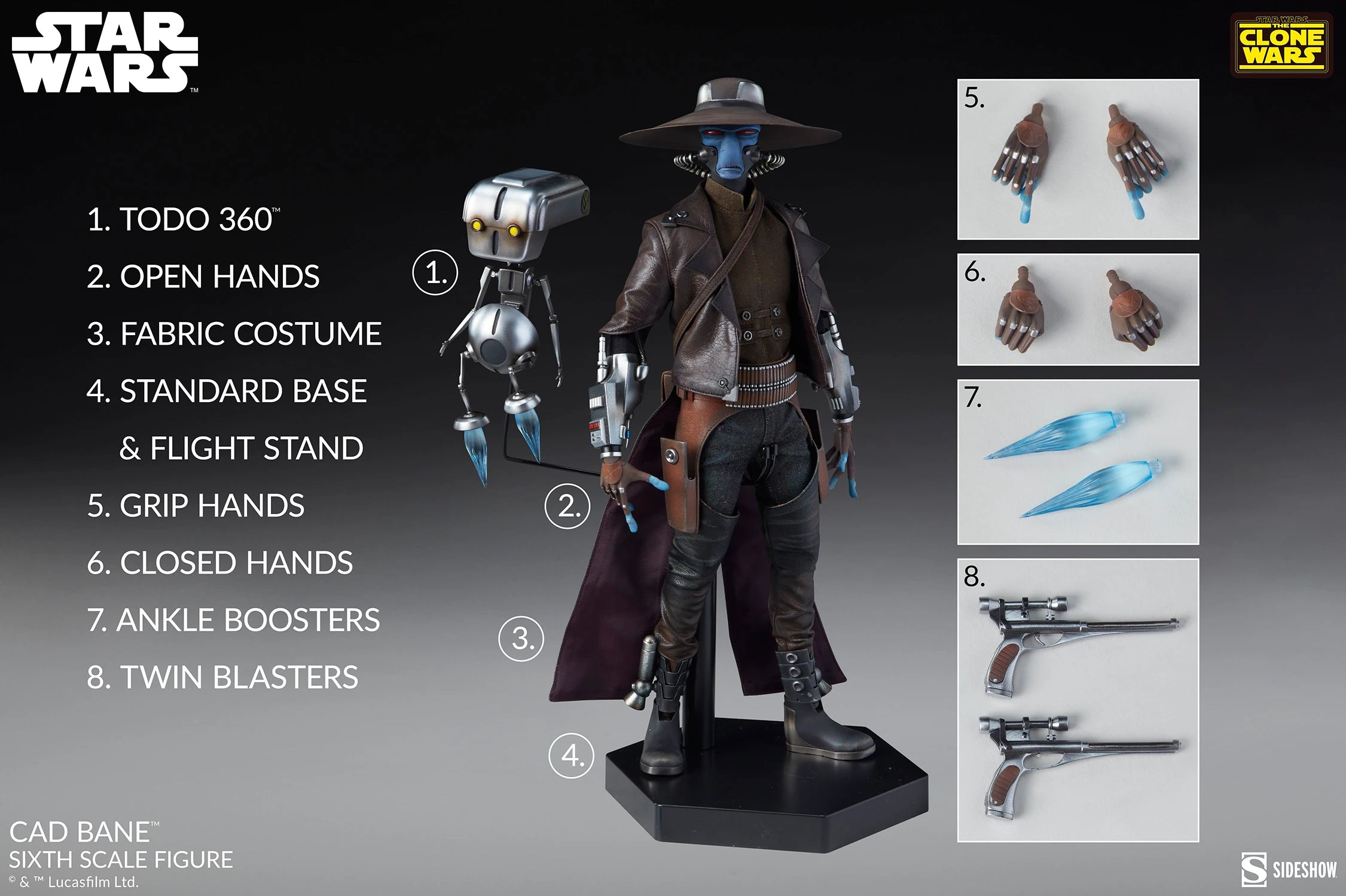 Sideshow Star Wars: The Clone Wars Cad Bane 1/6 Scale 12