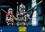 Hot Toys Star Wars: The Clone Wars Clone Trooper Clone Commander Fox 1/6 Scale 12" Collectible Figure