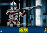 Hot Toys Star Wars: The Clone Wars Clone Trooper Clone Commander Fox 1/6 Scale 12" Collectible Figure