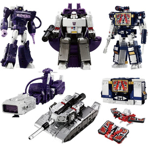 Hasbro Transformers Dramatic Capture Series DCS Nemesis Bridge Megatron, Soundwave, and Shockwave 3 Pack Set