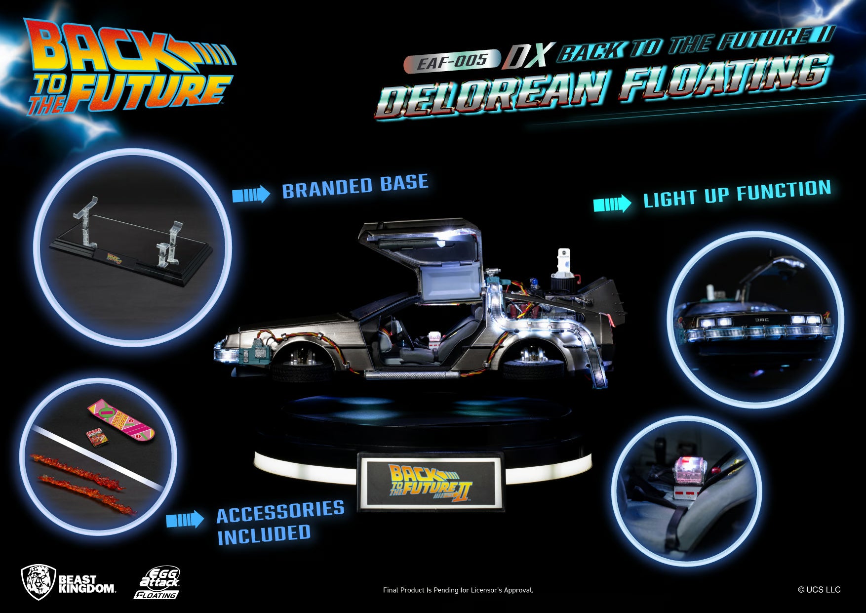 Beast Kingdom Back to the Future II Magnetic Floating DeLorean