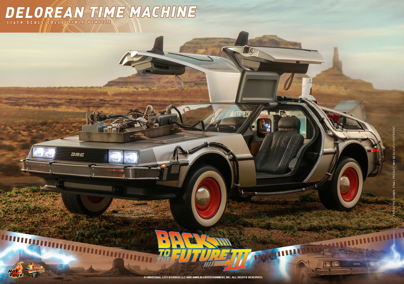 Hot Toys Back To The Future Part III The Delorean Time Machine 1/6