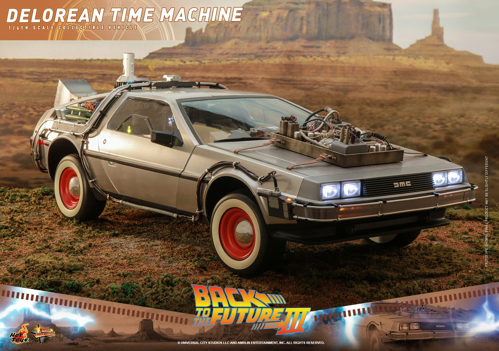 Hot Toys Back To The Future Part III The Delorean Time Machine 1/6