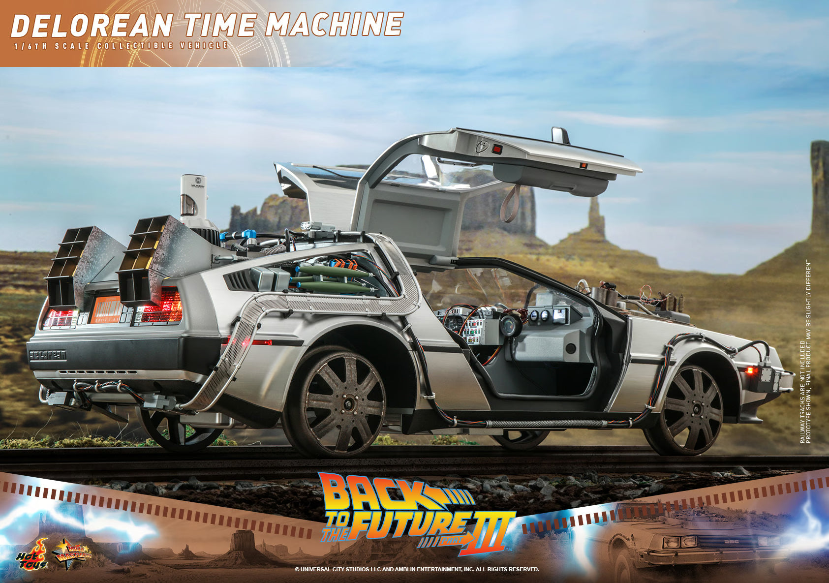 Hot Toys Back To The Future Part III The Delorean Time Machine 1/6