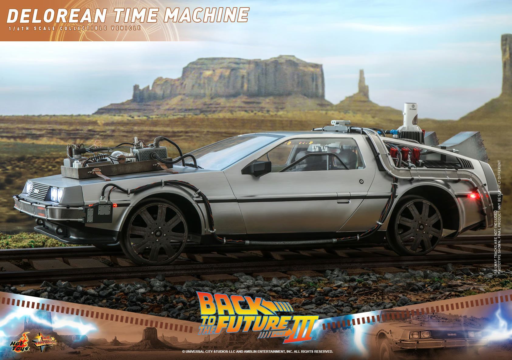 Hot Toys Back To The Future Part III The Delorean Time Machine 1/6