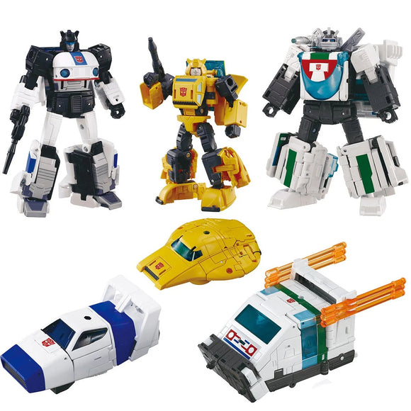 Hasbro Transformers Dramatic Capture Series DCS-4 Cybertron Chase Jazz, Wheeljack, Bumblebee Set