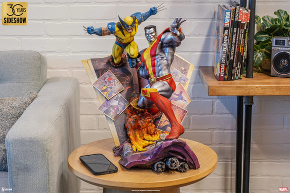 Sideshow Marvel Comics X-Men Fastball Special Colossus and Wolverine Statue