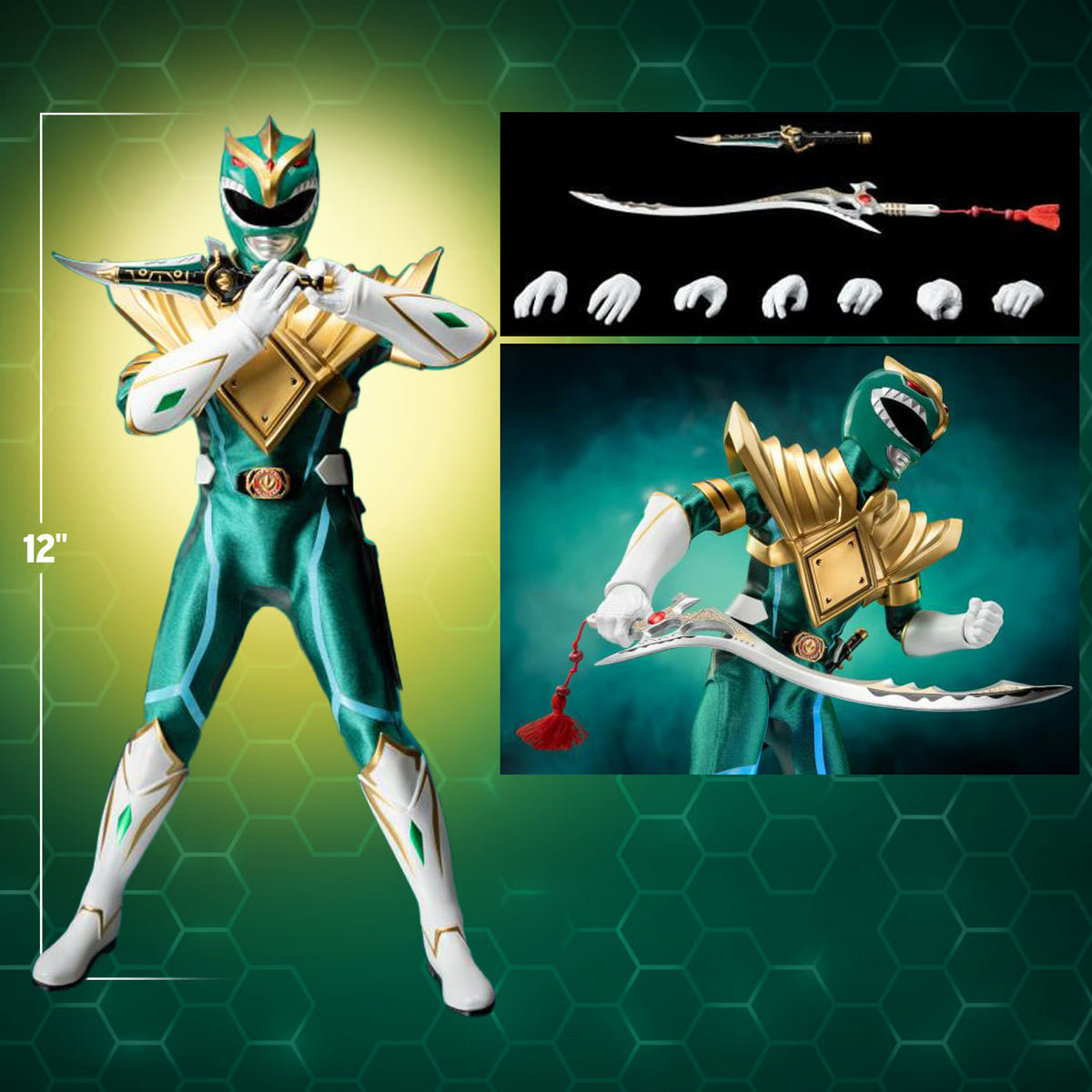 Threezero Mighty Morphin Power Rangers FigZero Green Ranger (Matt Cook ...