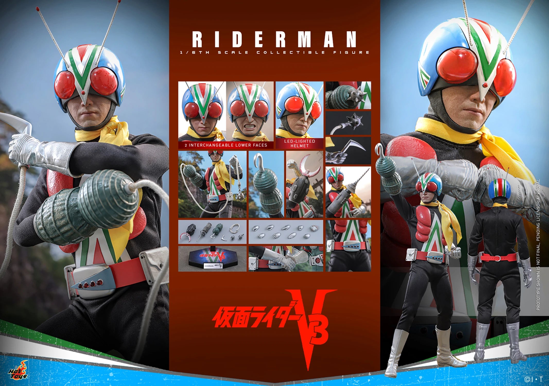 Hot Toys Kamen Rider V3 Riderman 1/6 Scale 12
