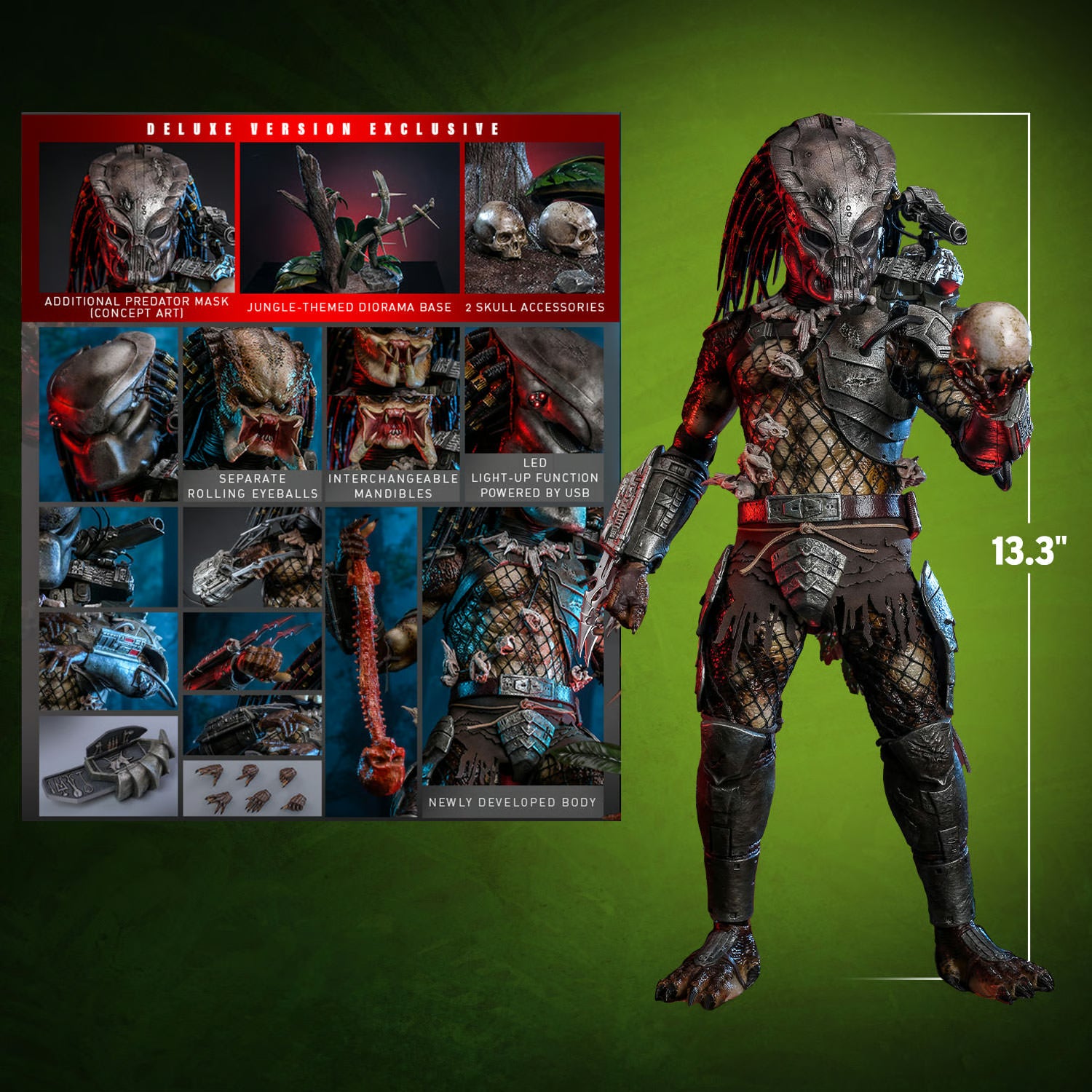 Hot Toys Predator Predator (2.0) (Deluxe Version) 1/6 Scale