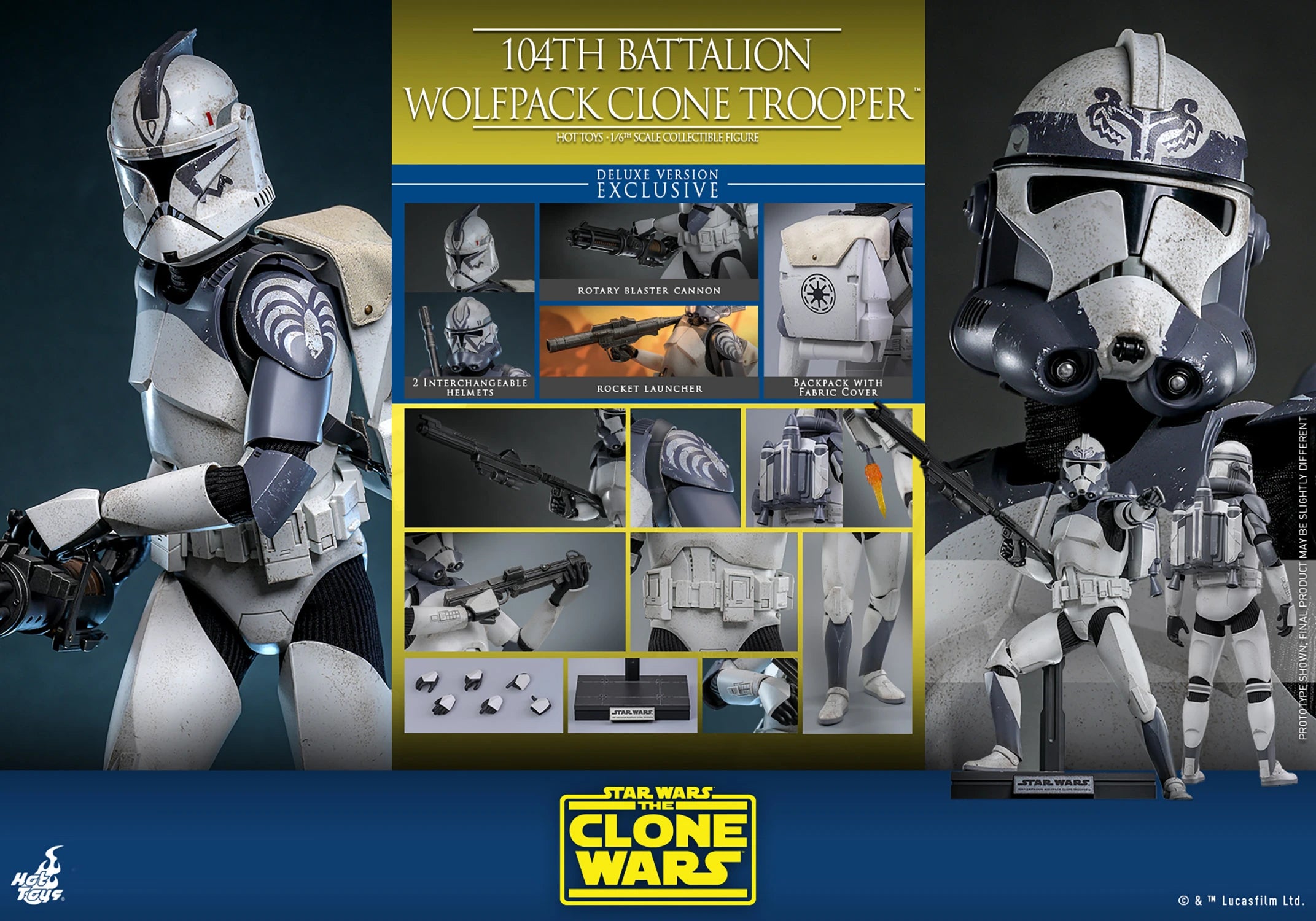 Hot Toys Star Wars: The Clone Wars 104th Battalion Wolfpack Clone