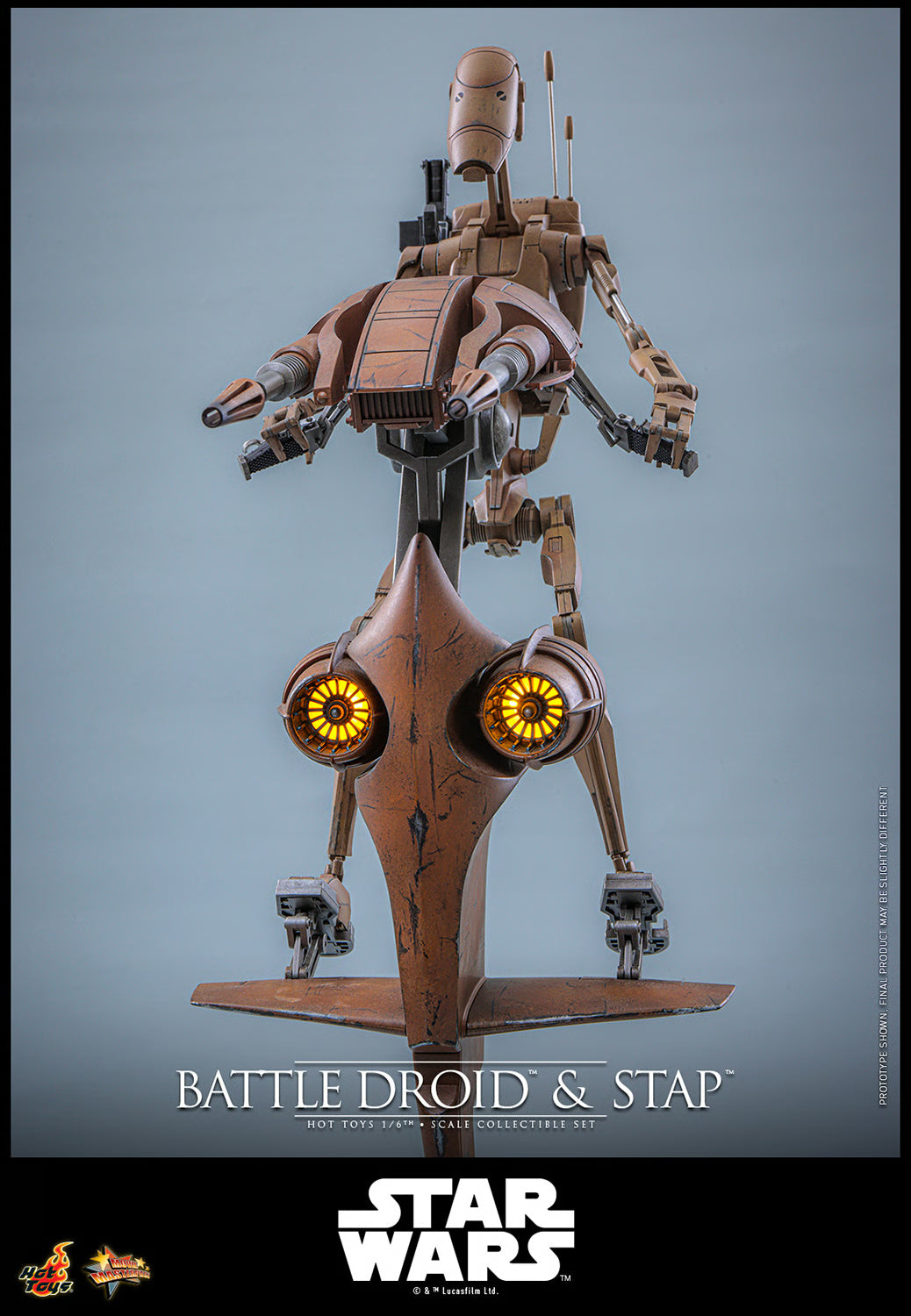 SF・ファンタジー・ホラー STAP AND BATTLE DROID Hot Toys Star Wars: Episode I – The Phantom Menace Battle Droid
