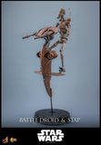 Hot Toys Star Wars: Episode I – The Phantom Menace Battle Droid & STAP 1/6 Scale 12" Collectible Figure Set