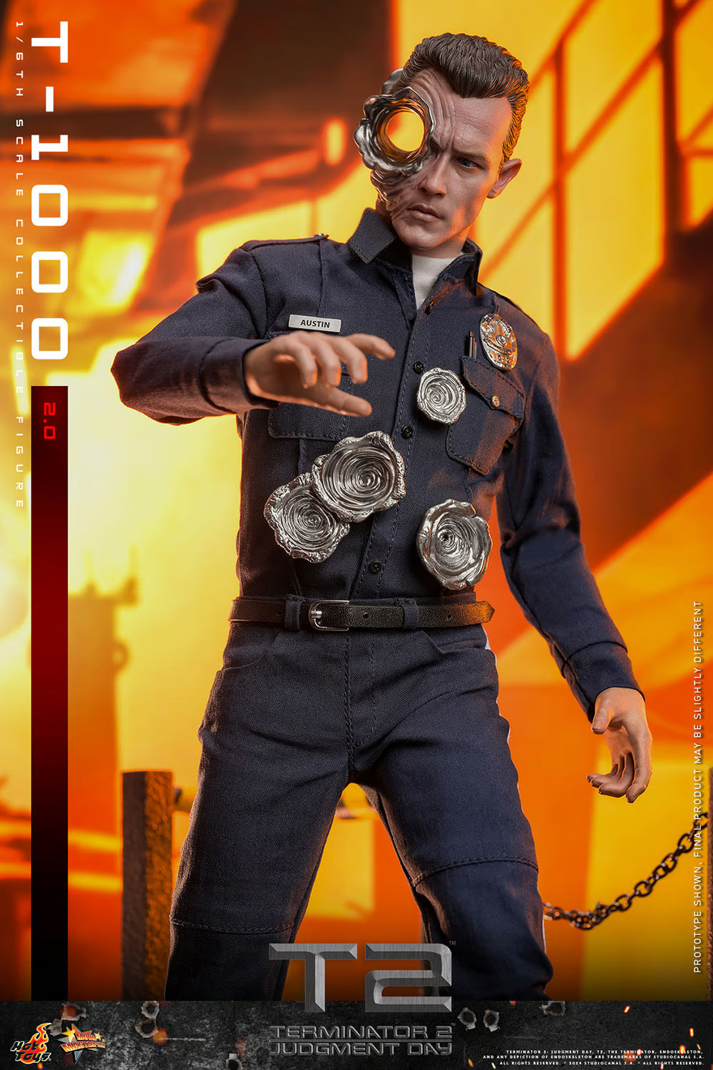 Hot Toys Terminator 2 : Judgement Day T-1000 (2.0) 1/6 Scale 12