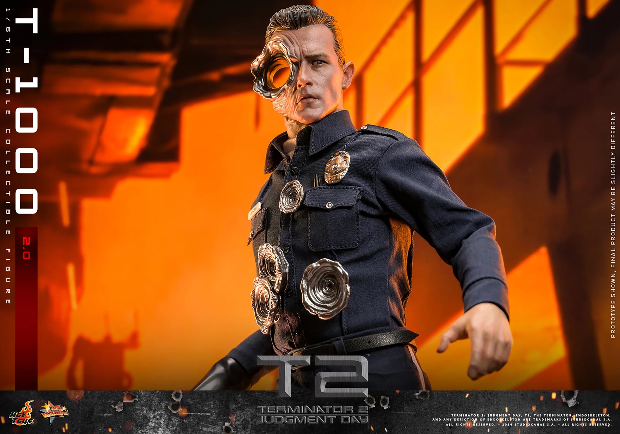 その他 Hottoys T-1000 1/6 Hot Toys Terminator 2 Judgement Day T1000 1:6 Figure MMS129 Robert