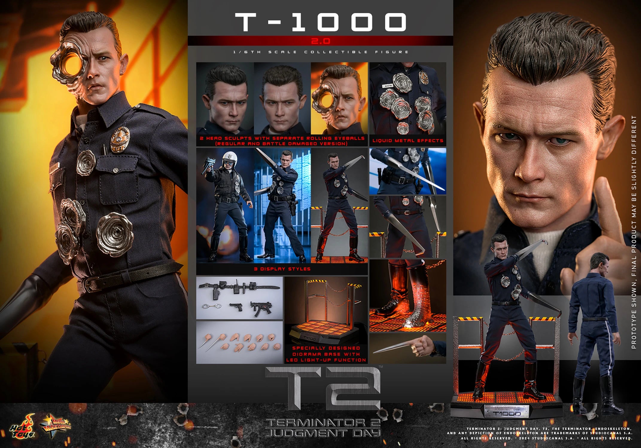 Hot Toys Terminator 2 : Judgement Day T-1000 (2.0) 1/6 Scale 12