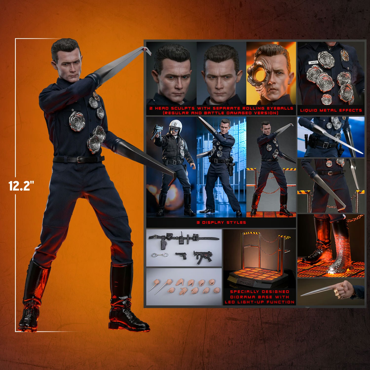Hot Toys Terminator 2 : Judgement Day T-1000 (2.0) 1/6 Scale 12