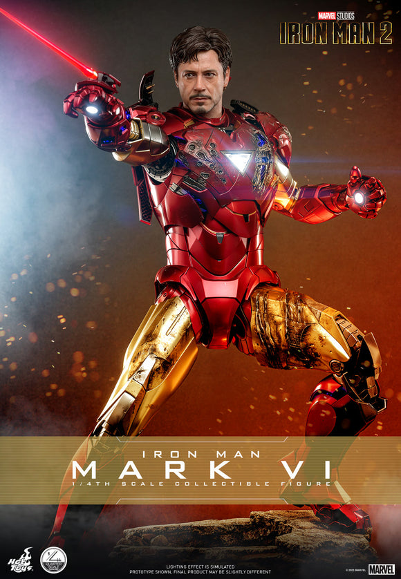 Hot Toys Marvel Comics Iron Man 2 Iron Man Mark VI 1/4 Quarter Scale Collectibles Figure