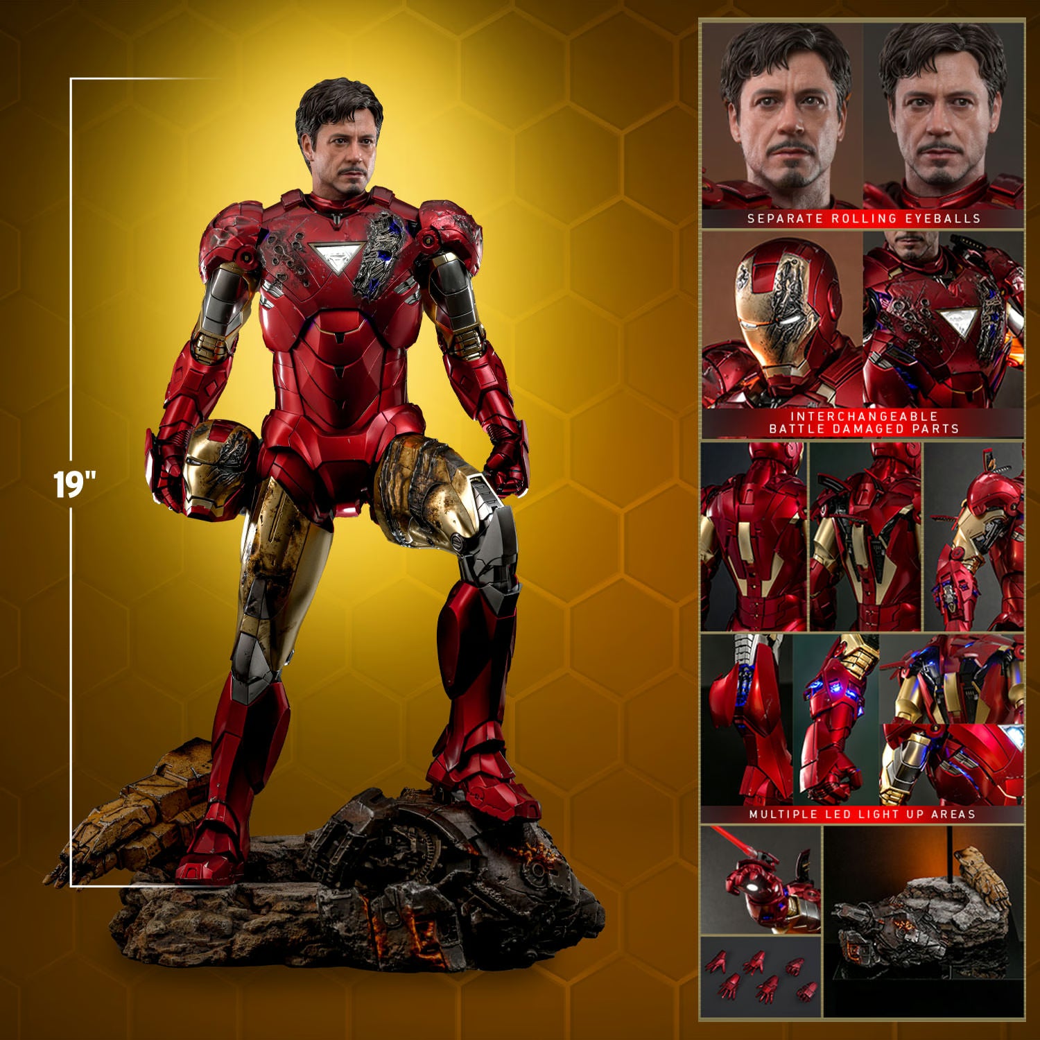 Hot Toys Marvel Comics Iron Man 2 Iron Man Mark VI 1/4 Quarter