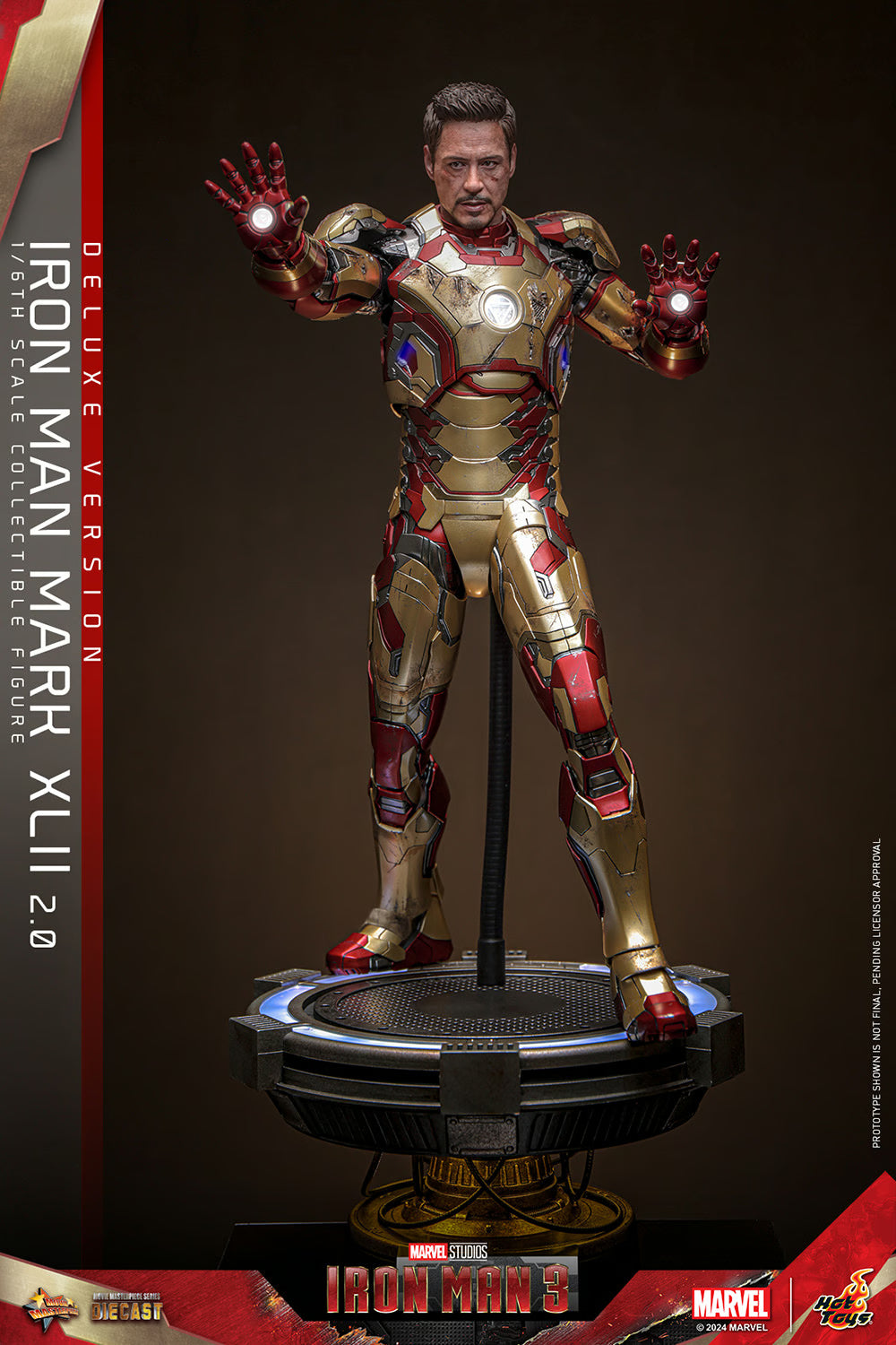 Hot Toys Marvel Comics Iron Man 3 Iron Man Mark XLII (2.0) Deluxe