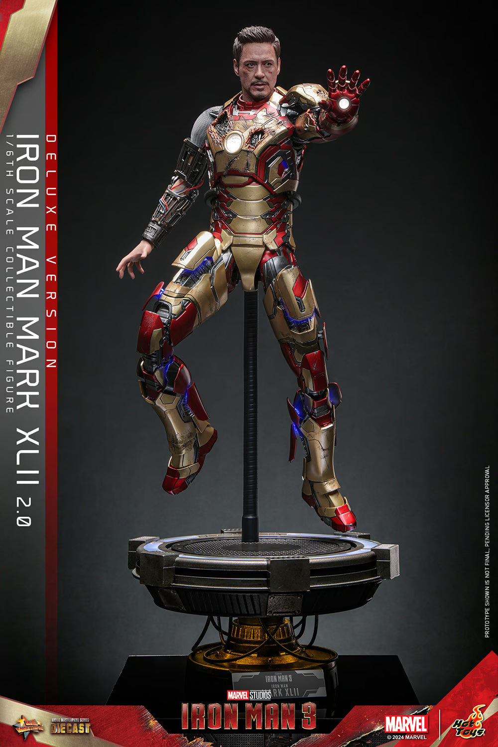 Hot Toys Marvel Comics Iron Man 3 Iron Man Mark XLII (2.0) Deluxe