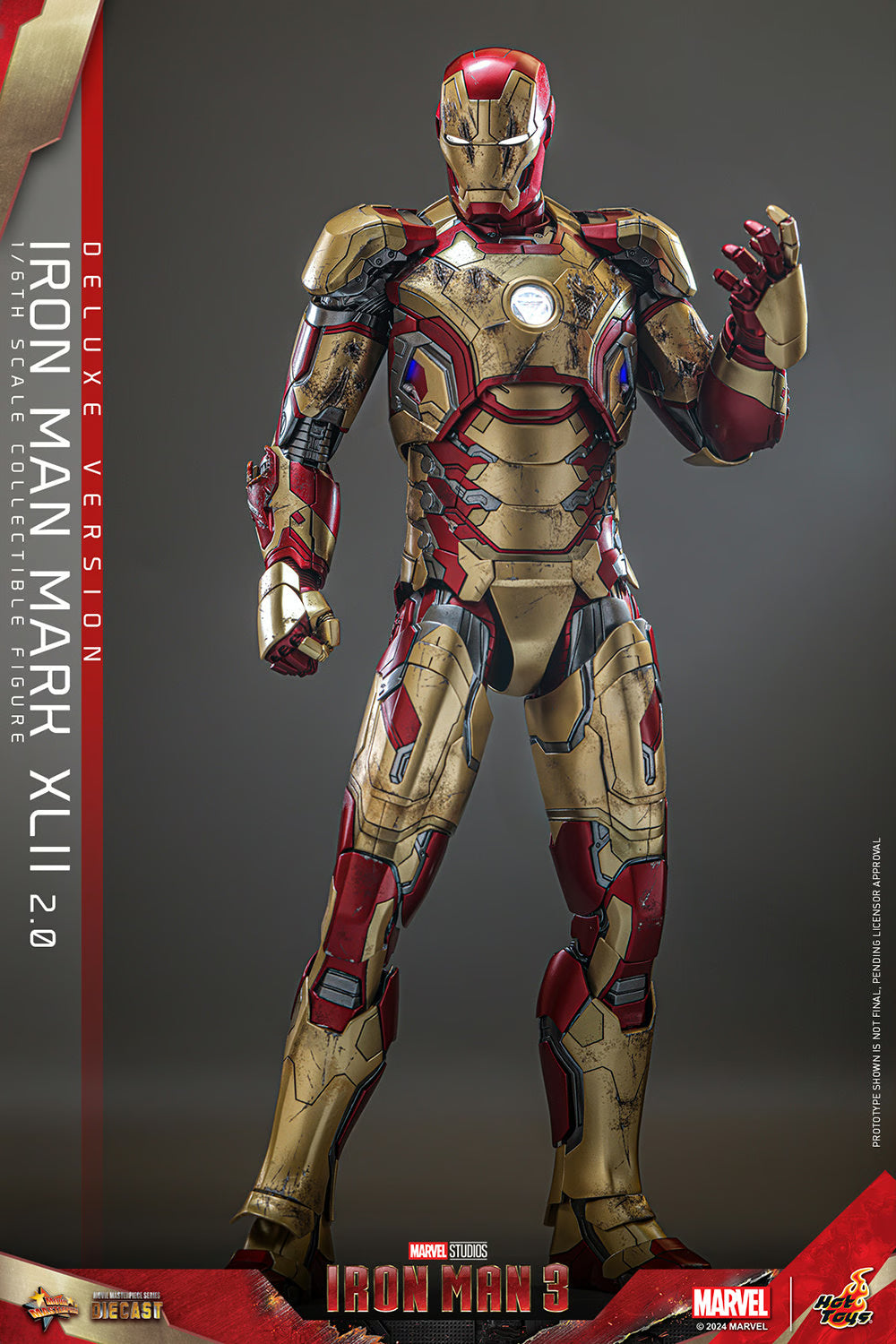 Hot Toys Marvel Comics Iron Man 3 Iron Man Mark XLII (2.0) Deluxe